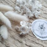 Mini kwiatki na główki aniołków i bukieciki 5szt białe K11