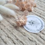 Mini kwiatki na główki aniołków i bukieciki 5szt morela K12