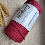 Sznurek do makramy 3mm skręcany bordowy Sznurex