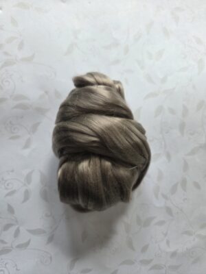 Czesanka wiskozowa do makramy jasny brąz 50g TENCEL