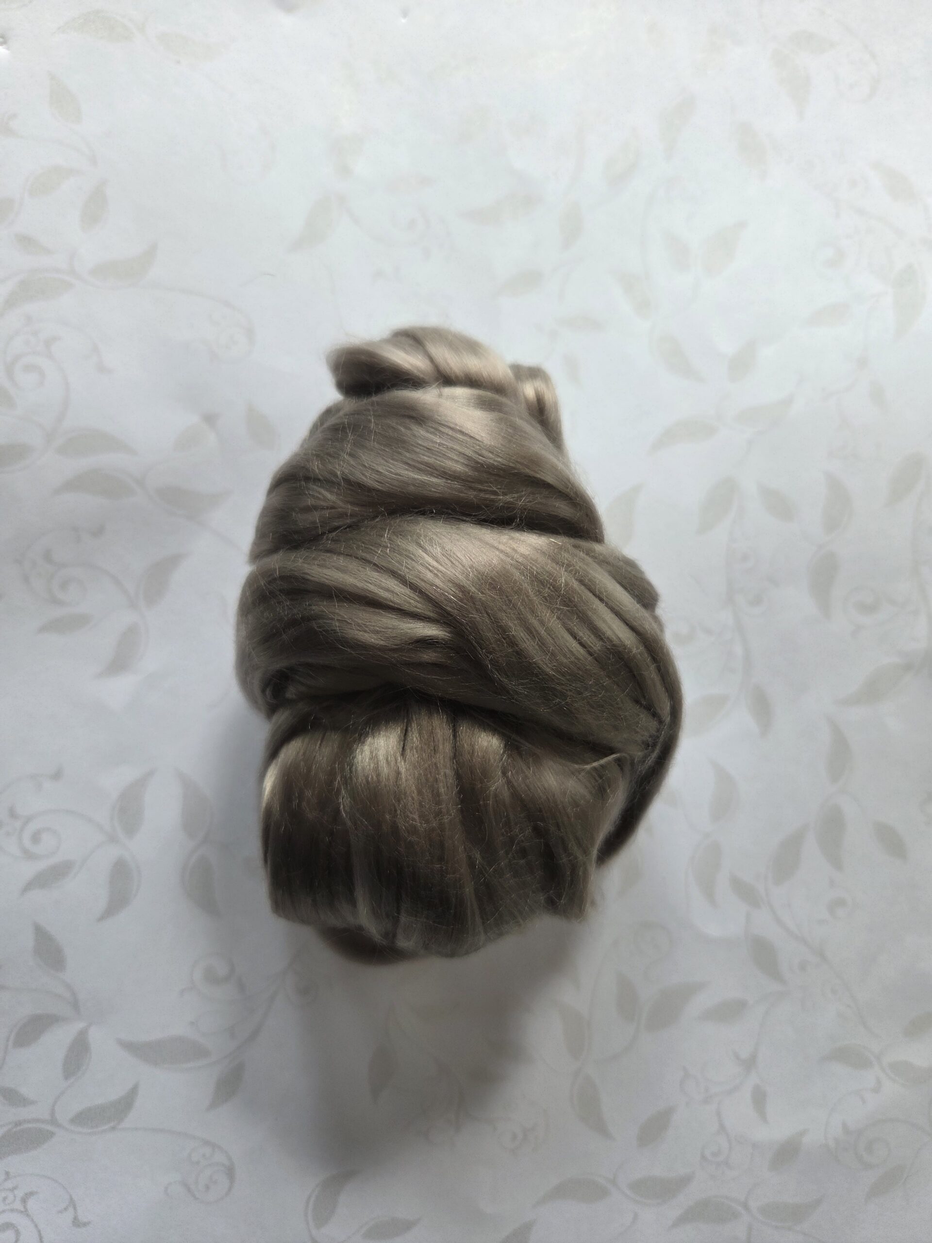 Czesanka wiskozowa do makramy jasny brąz 50g TENCEL