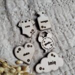 Metryczka do ramki z makramy około 3,5 cm 35 znaków P4