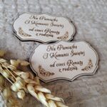 Tabliczka do ramki z makramy 6 x 4 cm 100 znaków P9