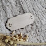 Tabliczka do ramki z makramy 8 x 4 cm 110 znaków P13