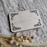 Tabliczka do ramki z makramy 8 x 5 cm 160 znaków P19