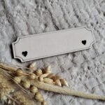 Tabliczka do ramki z makramy 10 x 3 cm 120 znaków P28