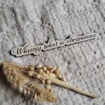 Tabliczka do ramki z makramy wysokie na 2 cm 30 znaków P32