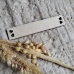 Tabliczka do ramki z makramy 10 x 2 cm 30 znaków P34