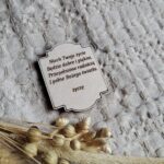 Tabliczka do ramki z makramy 4 x 5 cm 30 znaków P36