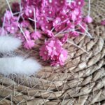 Mini kwiatki na główki aniołków i bukieciki 5szt fuksja K13