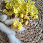 Mini kwiatki na główki aniołków i bukieciki 5szt żółty K17