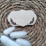 Tabliczka do ramki z makramy 8 x 4 cm 110 znaków P45