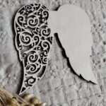 Skrzydła do ramki z makramy 12 x 12 cm 430 znaków P46