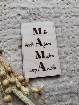 Drewniana tabliczka do makramy 8x5 cm DM1