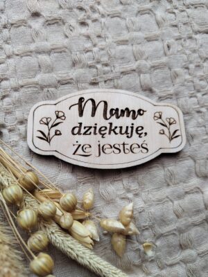 Drewniana tabliczka do makramy 7,5x4 cm DM4