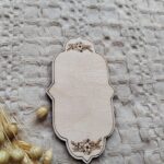 Tabliczka do ramki z makramy 12 x 7 cm 300 znaków P57