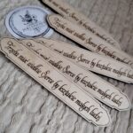 Drewniana tabliczka do makramy 12x2 cm DN3