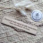 Drewniana tabliczka do makramy 15x5 cm DN19