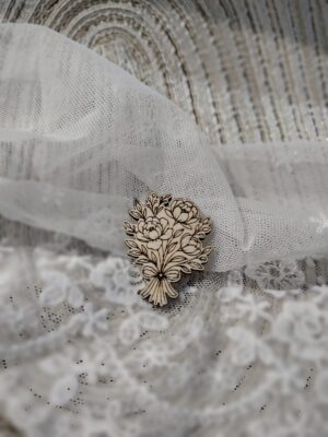 Dodatek do makramy kwiaty 3cm ze sklejki N236