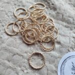 Aureola złota do aniołka z makramy 2 cm