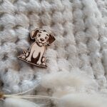 Dodatek do makramy pies ze sklejki N248