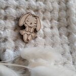 Dodatek do makramy króliczek  ze sklejki N250