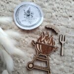 Dodatek do makramy gril ze sklejki N258