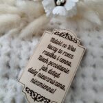 Drewniana tabliczka do makramy 9x5cm SL4