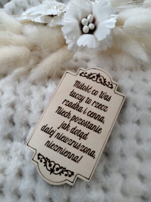 Drewniana tabliczka do makramy 9x5cm SL4