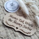 Drewniana tabliczka do makramy 10x4cm SL6