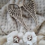 Skrzydełka drewniane ażurowe do aniołków z makramy m69