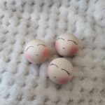 Drewniane główki damskie do makramy  B10