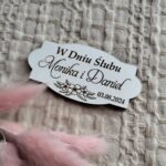 Tabliczka do makramy z HDF 8cm x 4cm  H56  50 znaków