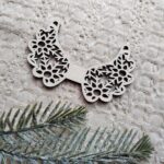 Skrzydełka do makramy drewniane 11cm x 6,5cm BN93