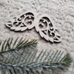 Skrzydełka do makramy drewniane 10cm x 4,3cm BN95