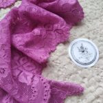 Tiul ozdobny na metry koronka fuksja T40