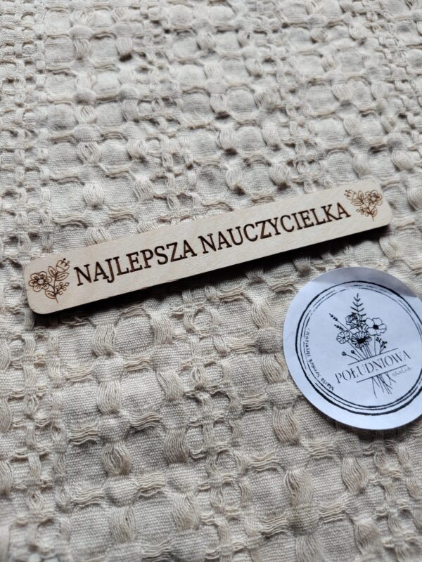 Drewniana tabliczka do makramy 12cmx1,8cm DN28