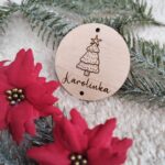 Bombka baza do chwosta + imię 6cm BN146 20 znaków