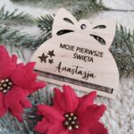 Baza do makramy półbombka na choinkę z imieniem BN148 20 znaków