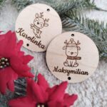 Bombka baza do chwosta + imię 6cm BN157 20 znaków