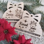 Baza do makramy półbombka na choinkę z imieniem BN159 20 znaków