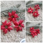 Kwiaty premium gwiazda betlejemska czerwona 3cm K105