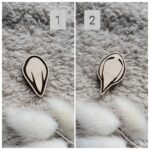 Dodatek do makramy nosek do sowy 4 cm N267