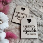 Drewniana tabliczka do makramy 5x4 cm DB3