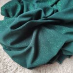 Tkanina połysk brokat zielona 0,5m T62