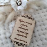 Drewniana tabliczka do makramy 9x5cm SL8