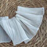 Tiul na metry do makramy biały plisowany 0,5m  T72