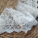 Tiul ozdobny na metry koronka biała 0,5m T75