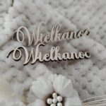 Drewniany napis do makramy na wielkanoc W3