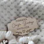 Drewniana tabliczka do makramy 8cmx3,5cm P76  15 znaków